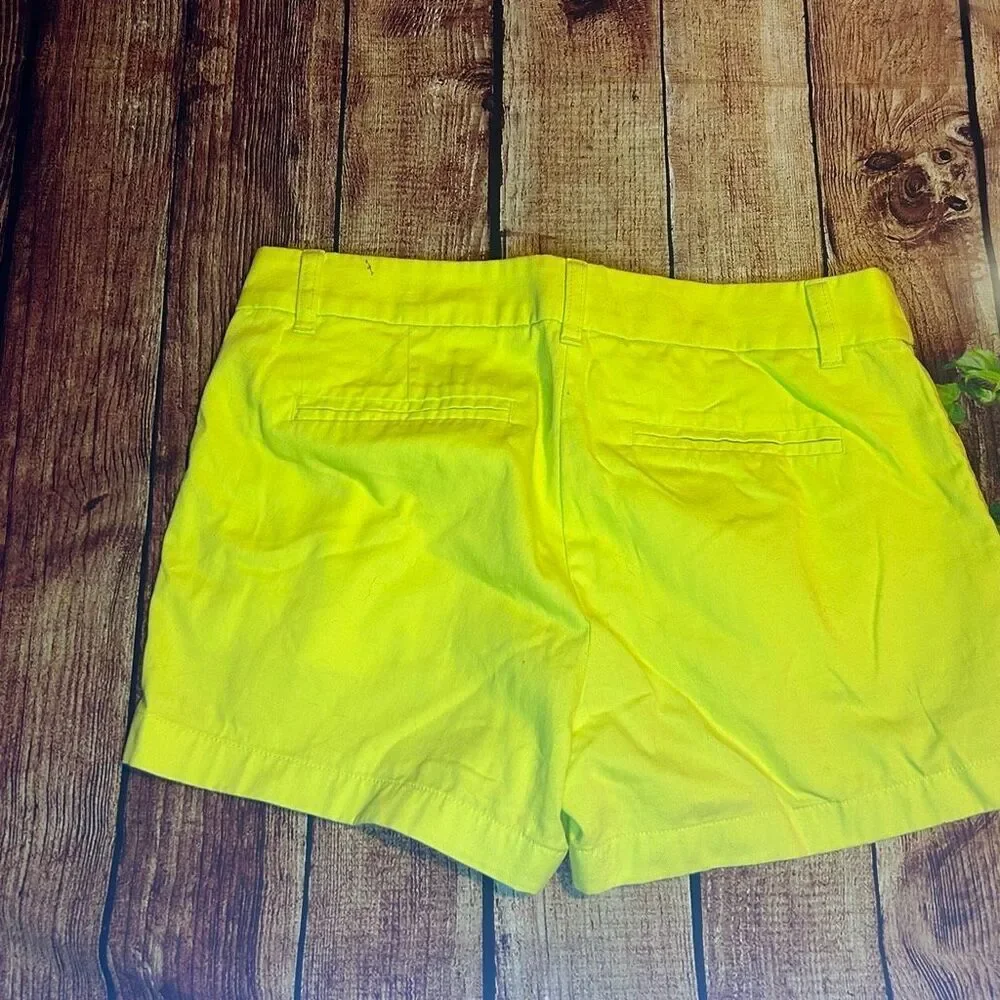 J. Crew Highlighter Yellow Chino Short Size 4